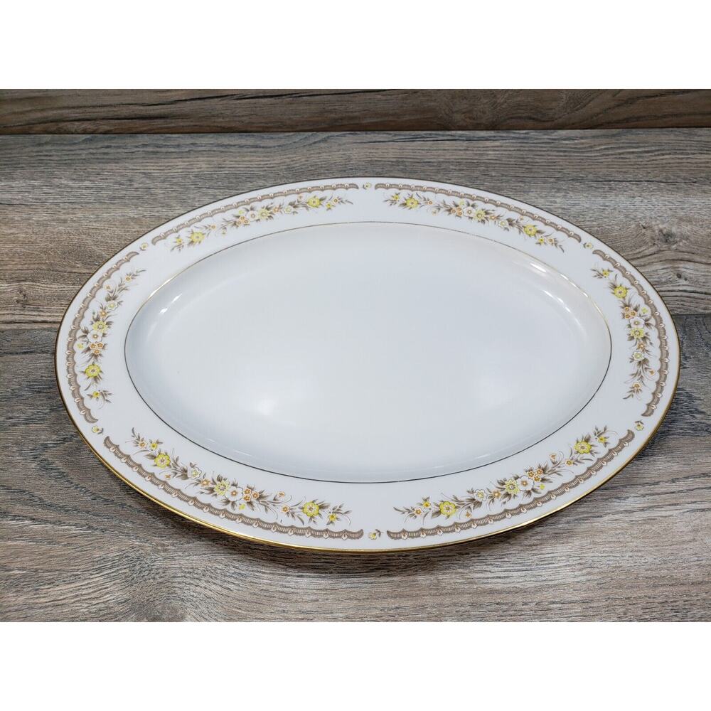 Ekco International Fine China Golden Autumn Serving Platter 14"